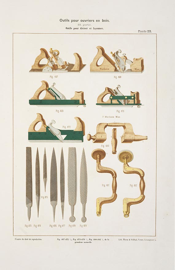 Franz R. von Wertheim - Recueil des Outils et Machines. Dabei: unvollst. dt. Ausgabe - 