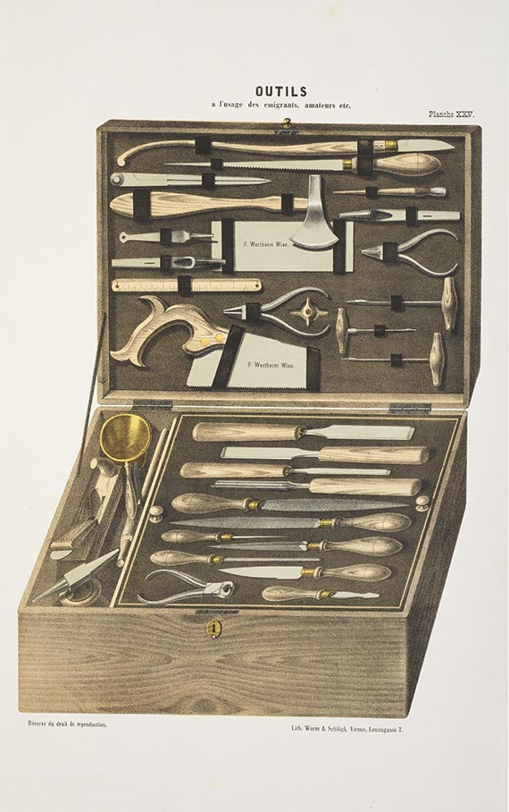 Franz R. von Wertheim - Recueil des Outils et Machines. Dabei: unvollst. dt. Ausgabe - 