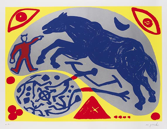 A. R. Penck (d.i. Ralf Winkler) - Pferd und Mongole