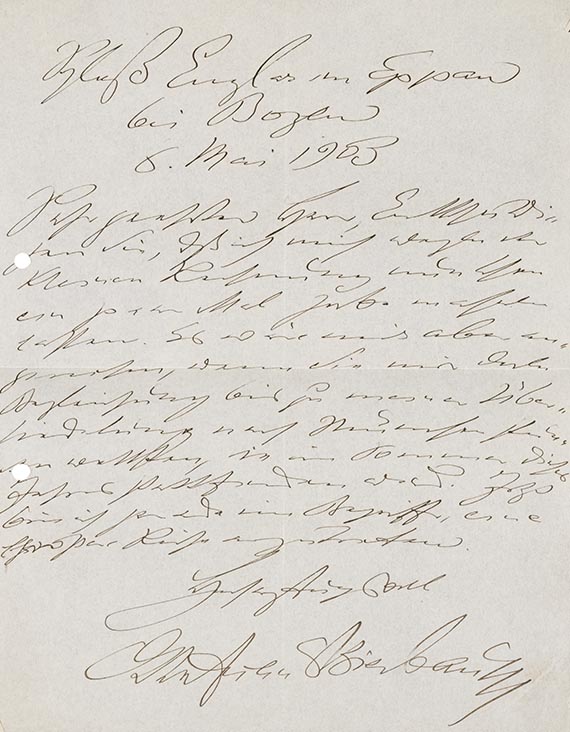 Otto Julius Bierbaum - Fr. von Bayros, Das schöne Mädchen von Pao. - Dabei: Eigh. Brief m. U. von O. J. Bierbaum (1903) - 