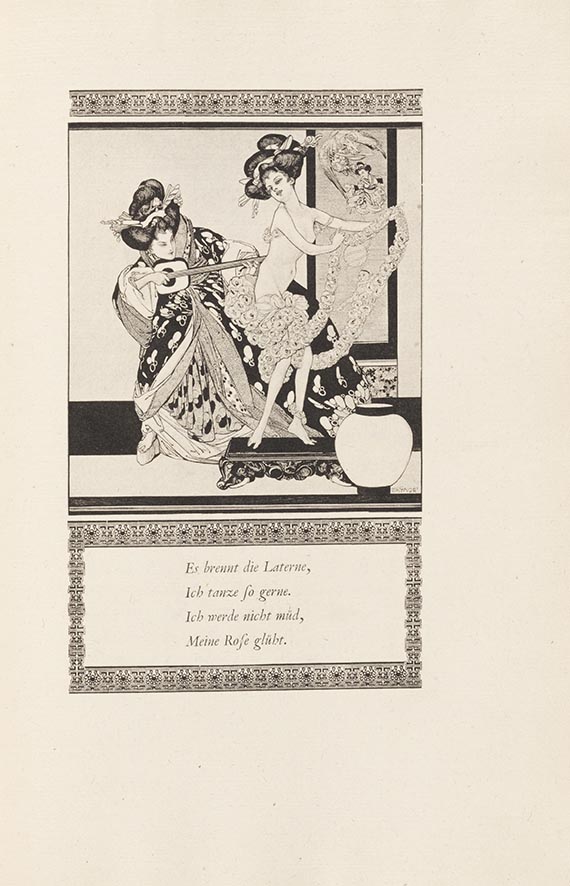 Otto Julius Bierbaum - Fr. von Bayros, Das schöne Mädchen von Pao. - Dabei: Eigh. Brief m. U. von O. J. Bierbaum (1903)