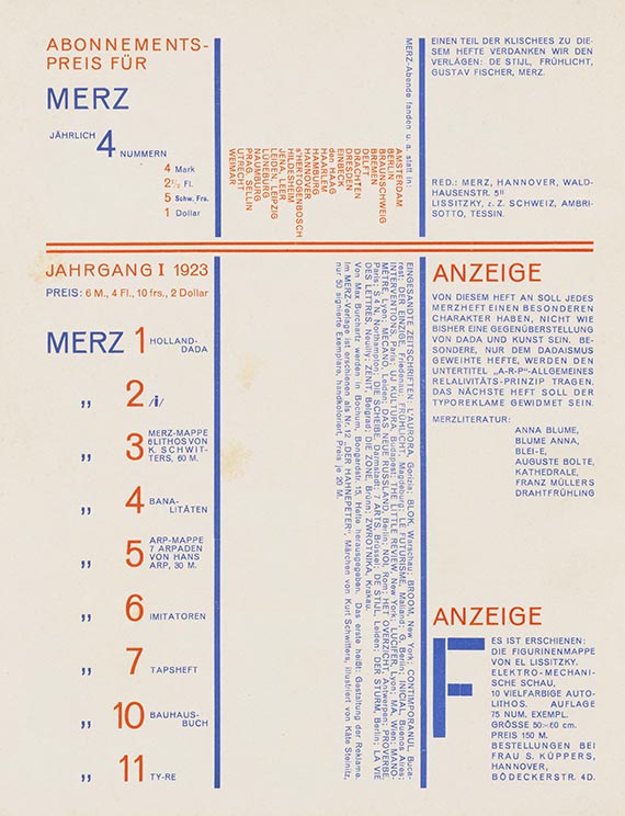 Kurt Schwitters - 8 Merz 9 - 