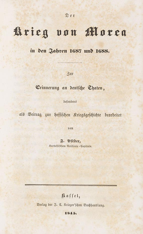 Ferdinand von Pfister - Der Krieg von Morea