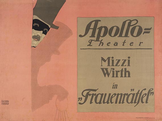 Lucian Bernhard - Apollo-Theater. Mizzi Wirth in ”Frauenrätsel”
