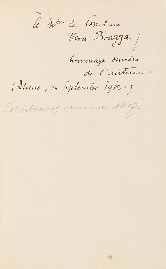 Rainer Maria Rilke - Die Weise von Liebe und Tod des Cornets Christoph Rilke. Widmungsexemplar