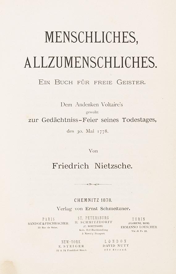 Friedrich Nietzsche - Menschliches, Allzumenschliches
