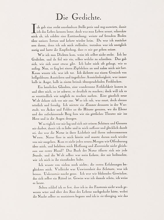 Robert Walser - Die Gedichte. Mit Radierungen von Gregor Rabinovitch - 