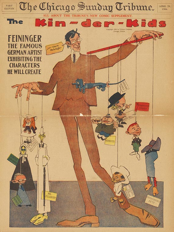 Lyonel Feininger - Printed comic pages from the Chicago Tribune - 