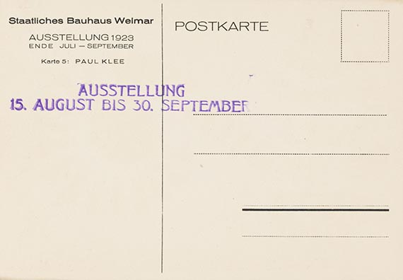 Paul Klee - Die heitere Seite. Postkarte zur Bauhaus-Ausstellung - 