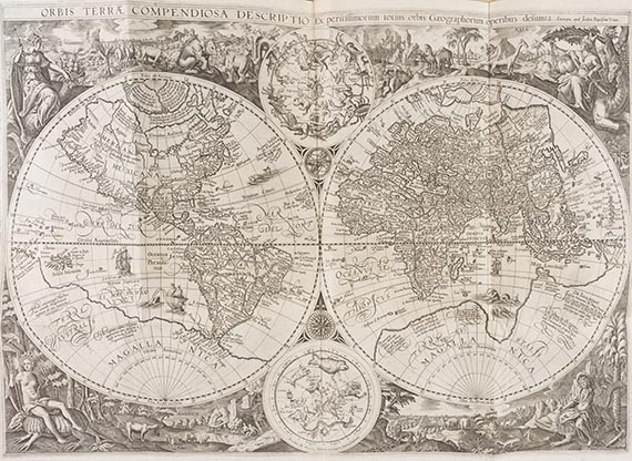 Jan Huygen van Linschoten - Navigatio in orientalem. - Descriptio totius Guinea. 2 Teile in 1 Band - 