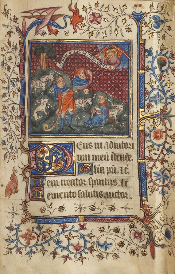  Manuskripte - Stundenbuch auf Pergament. Bretagne um 1410 - 